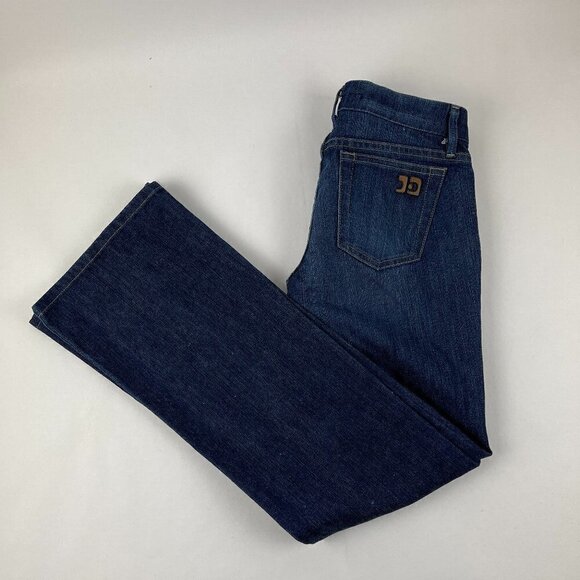 Joe's Jeans Denim - Joes Jeans Womens Blue Denim Dark Wash Pockets Wide Leg
